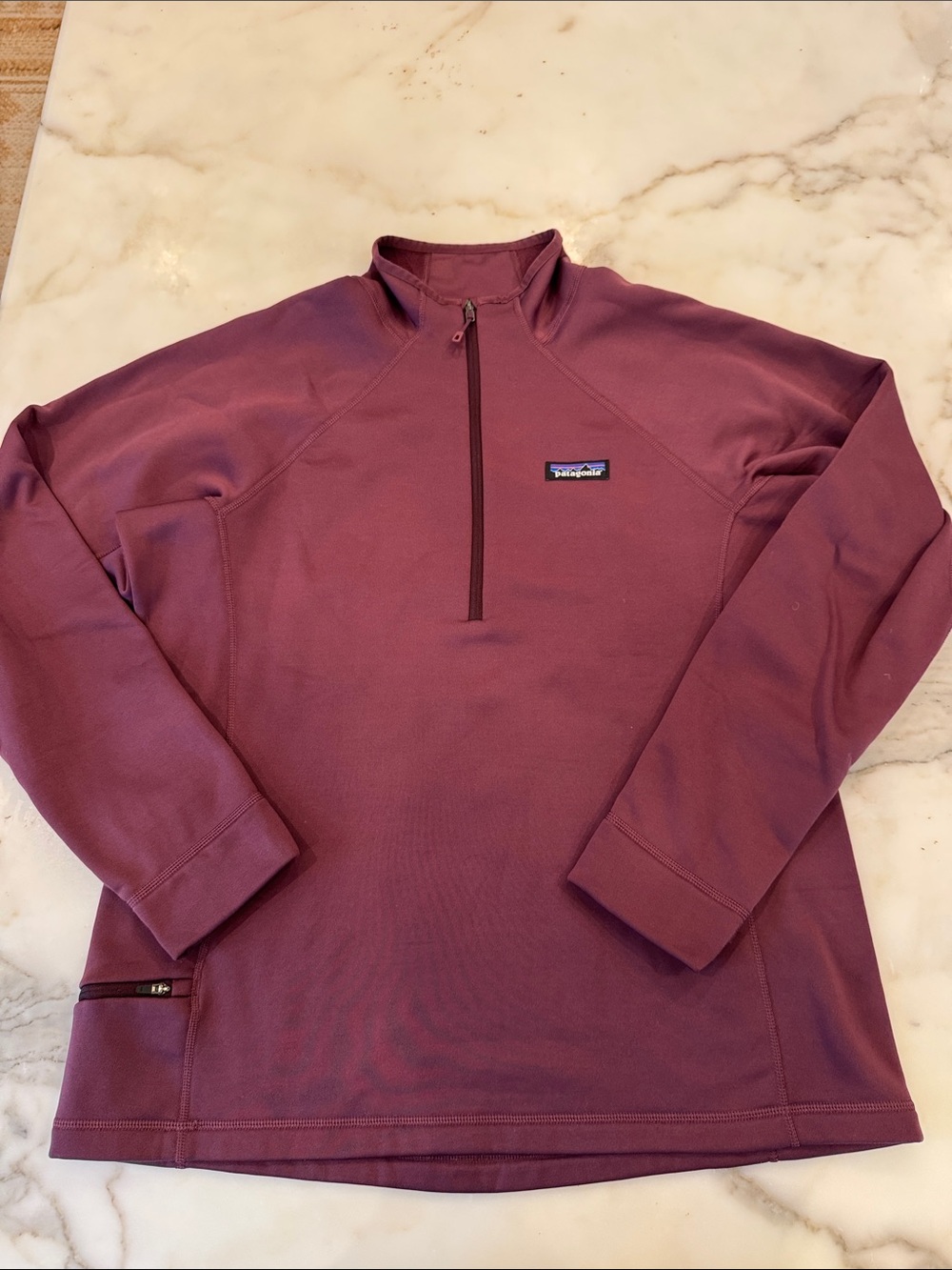 Patagonia Men's Quarter-Zip Performance Pullover - Plum